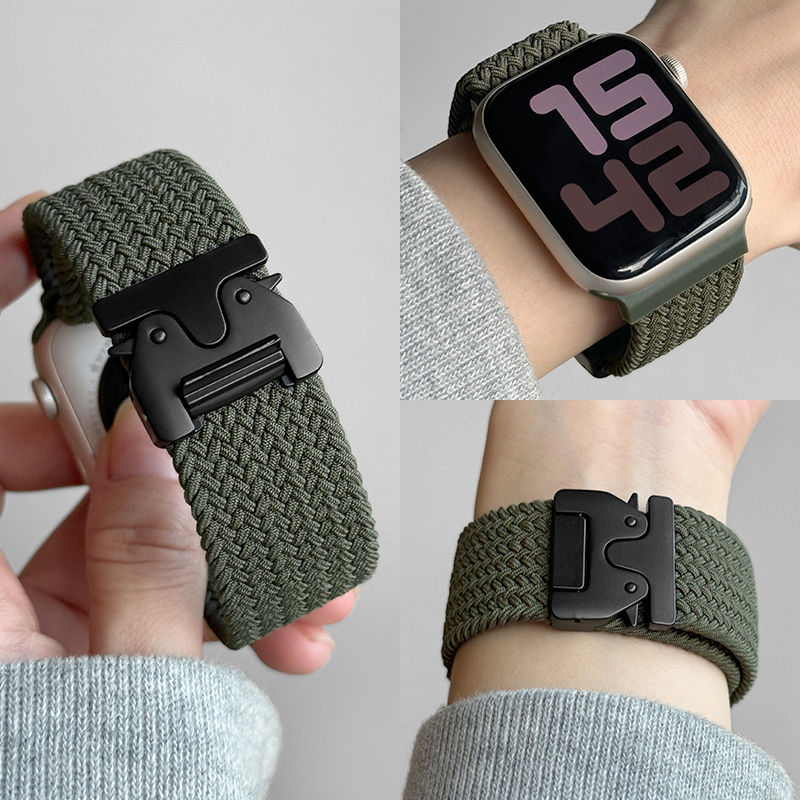 Solo Loop Strap - Gevlochten solo-lusband voor Apple horlogeband 46