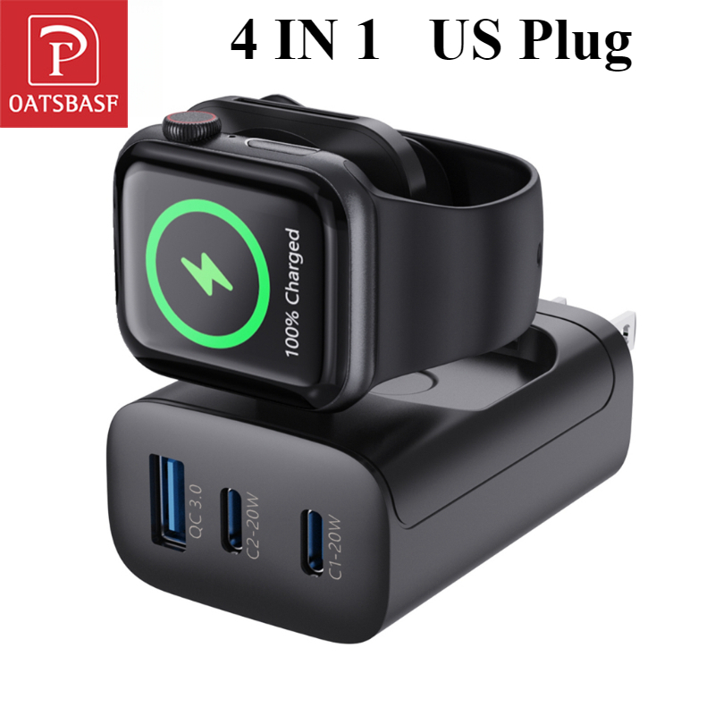 Wireless Charger Watch - Oatsbasf 4-in-1 QC3.0 snelle magnetische horloge