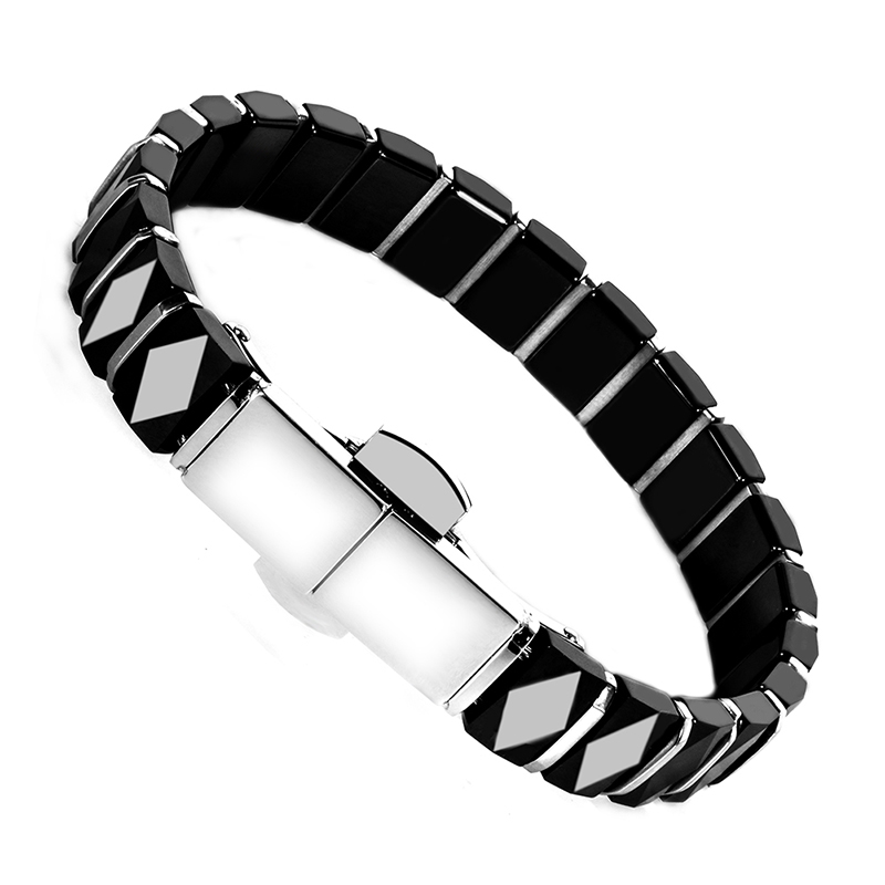 Wit Zwart Mannen Gezondheid Ar - Ceramic Link Bracelet recensie en prijs