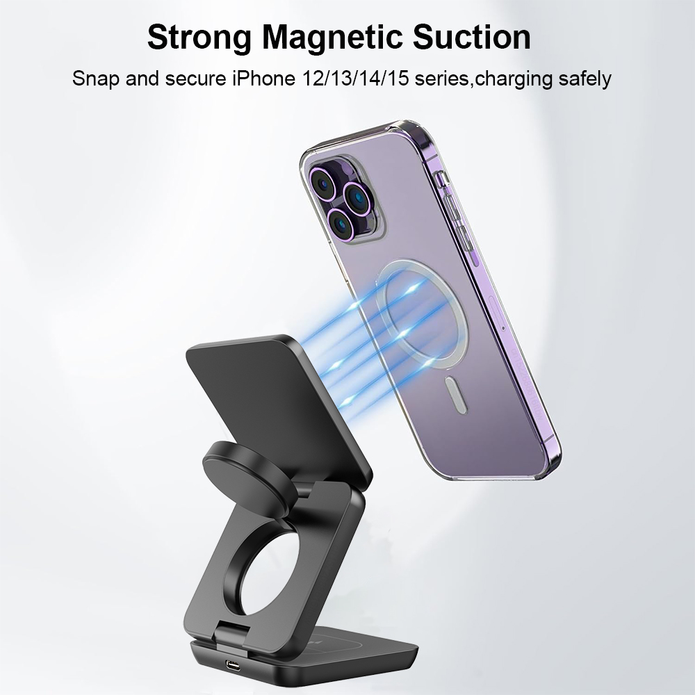 Draadloze oplader 3-in-1 opvou - Wireless Charger Watch recensie en prijs