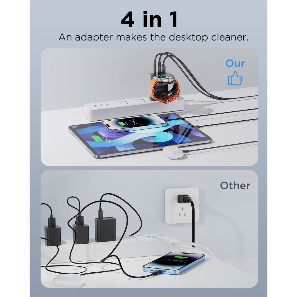 Oatsbasf 4-in-1 QC3.0 snelle m - Wireless Charger Watch recensie en prijs
