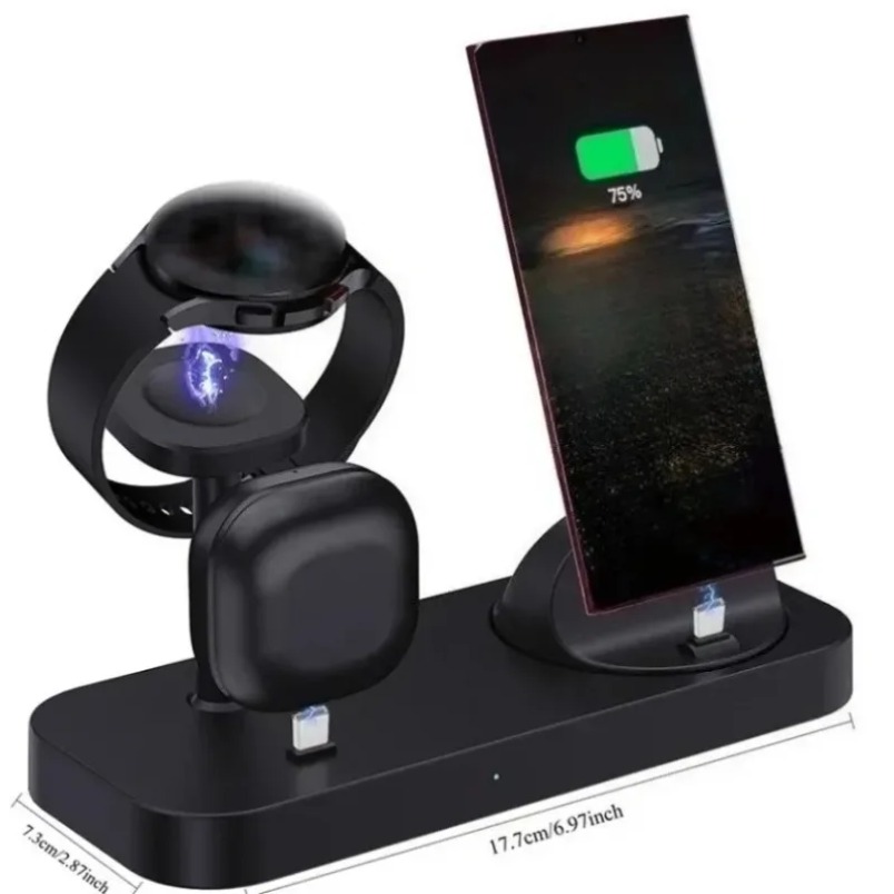 3-in-1 draadloze oplader met d - Wireless Charger Watch recensie en prijs
